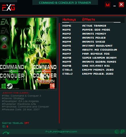 cnc 3 1.09 trainer|Command & Conquer 3: Tiberium Wars & Kane's Wrath v1.09 (+12 Trainer).